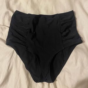 aerie full coverage high rise bikini bottoms (size small)